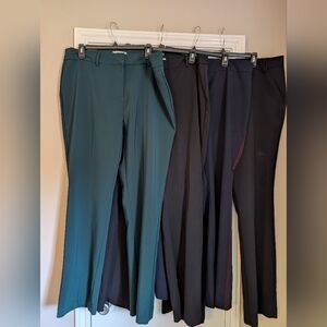 Elegant Women's Trousers - Teal and Black